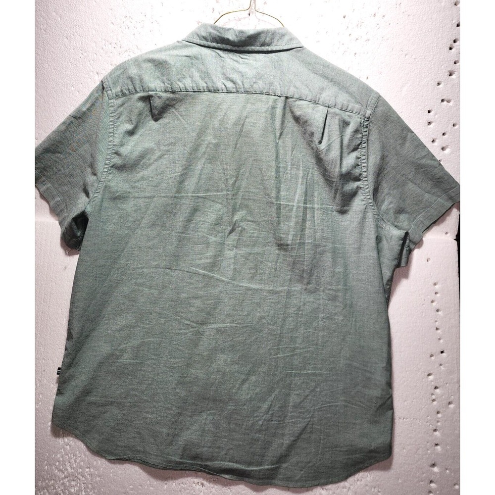 Nautica Shirt Men XXL Green Button Down Collared Casual Short Sleeve - Picture 5 of 12